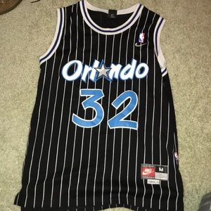 shaq orlando pinstripe jersey